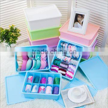 New design fancy clothing socks covered storage box beautiful bra storage box