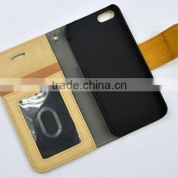 Mat Grain PU Leather Phone Case for Iphone 6 With Card Slots , Strap Holder and the Magnet Cover photo-4
