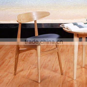 Modern Compact Solid Wood Leather Living Room Dining Chair photo-5