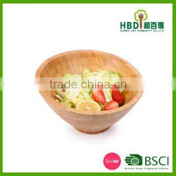 2016 Top quality round bamboo salad bowl wooden bowls