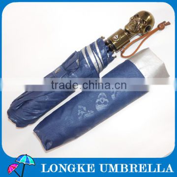 [FM3211]3 foldable skull handle umbrella skull umbrella