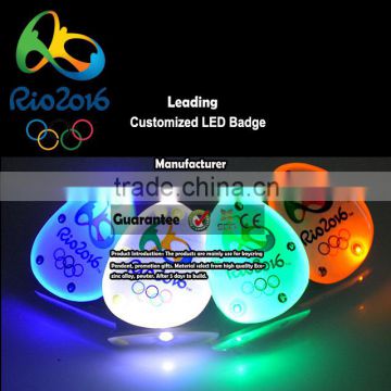 2016 Brazil Rio big events Sport Games flashing glow led badges