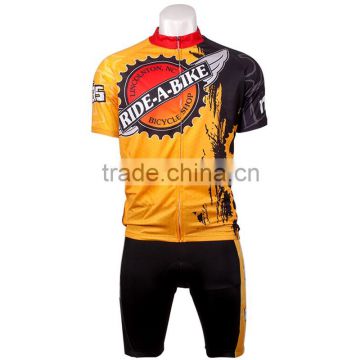 Customized high quality bicycle jersey and bib shorts