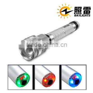 Aluminum alloy self defensive flashlight torch flashlight rechargeable flashlight made in China