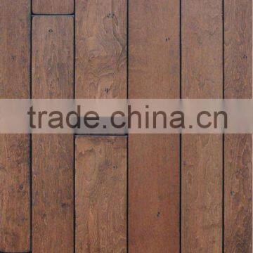 Canadian maple 3" width parquet distressed wood flooring
