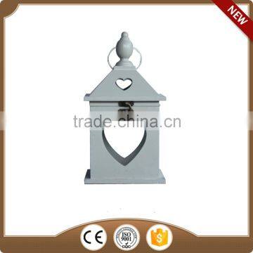 Grey small wooden candle holder