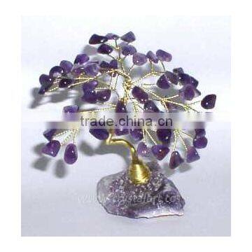 AMETHESE AGATE GEM-TREE WITH STONE