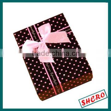 custom logo printed paper jewelry box wholesale for lady