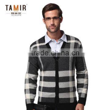 Fancy Knitted Pure Cashmere Men Cardigan, Stylish Plain Custom Cardigan