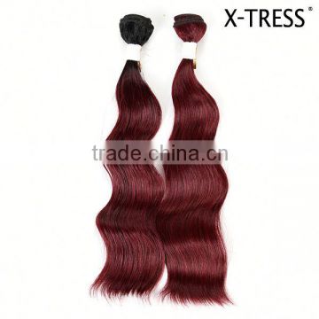 14inch 100g oT 530 modacrylic unique design colored synthetic hair extensions manufacturer bundle weaving hair