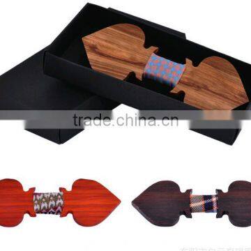 2016 Cute Men's red peach Shape Wood Bow tie wholesale