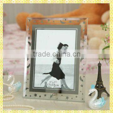 Handicraft Etching Glass Photo Frame For Hotel Decoration