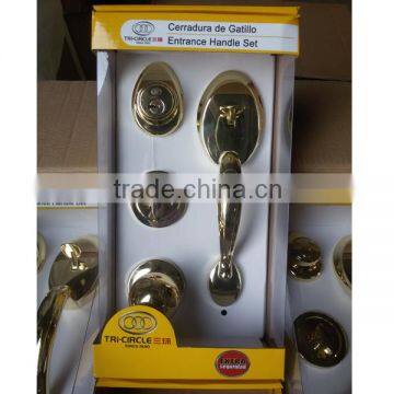 Tri-Circle extra seguridad Residential Entrance Handle Set TC1998