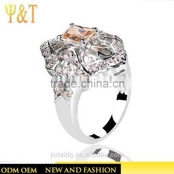 Jingli Jewelry Women Wedding Ring With Orange Stone (YJ-433)