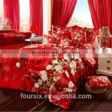 3D fashion wedding deisgn bed duvet sets
