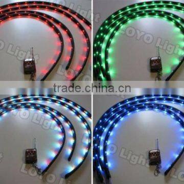 Wireless 7 Color LED Under Car Underbody Neon Strip auto Light Kits