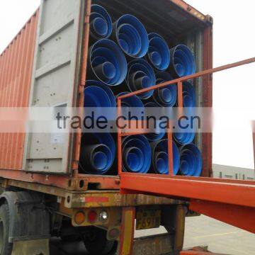 blue black corrugated plastic drainage pipe