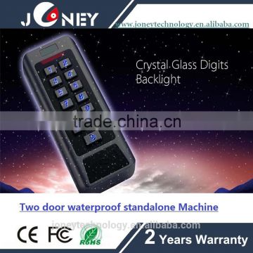 Pure Zinc Alloy Standalone Access Controller Machine for Two Doors