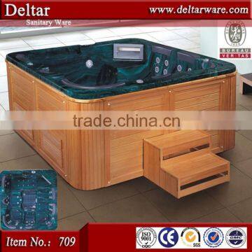 Acrylic pedestal hydrotherapy freestanding massage tub for outdoor