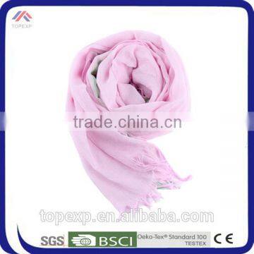 Custom Pink Polyester Satin Scarf Trendy Scarf photo-3