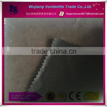 China manufacture supply high quality polyester weft woven suede fabric /custom color for sofe ,bag,garment,etc