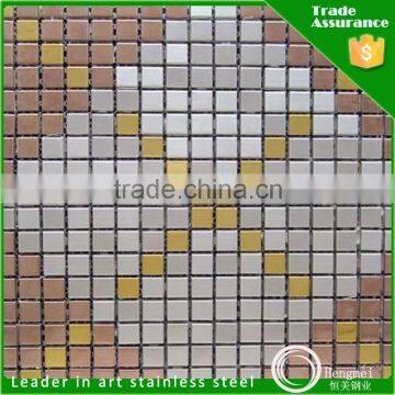 gold 304 steel sheet suppliers mosaic for interiors decoration