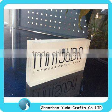 frosted solid acrylic brick customized perspex solid block