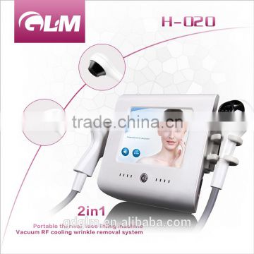 Thermal vacuum RF cooling beauty machine for face lifting and body slimming