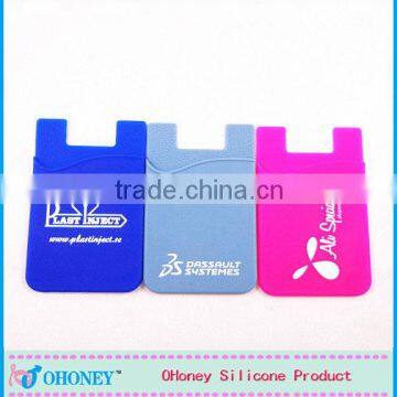 86*56 mm silicone card holder, card wallet, hold 5 cards at most made in China manufactory