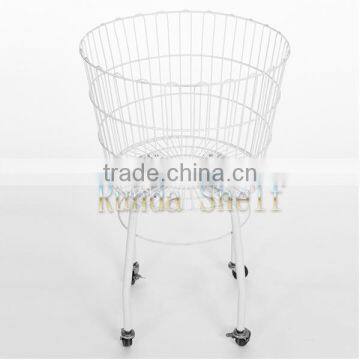 Wire Storage Basket With Wheels photo-2