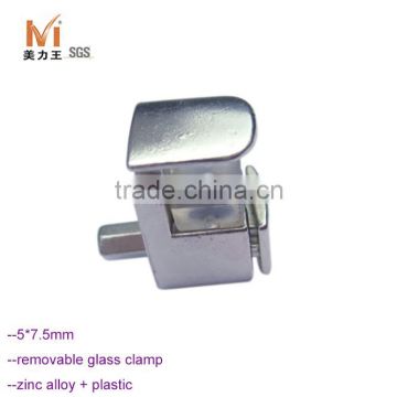 Furniture Hardware Zinc Alloy Glass Shelf Support with 5mm Pin