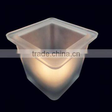Candle Holder /clear Glass Frosted Wax Storage Empty Jar