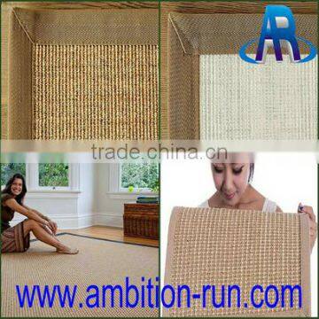 Modern floor carpets,natural sisal floor carpet with latex back