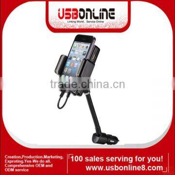2014 NEW 3 in 1 Car FM Radio Transmitter Charger Holder Handsfree Kit For iPhone5 Touch5