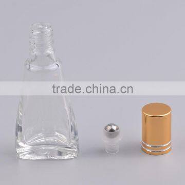 Special Shaped 10ml Transparent Glass Roll on Perfume Bottles With Aluminum Cap photo-3