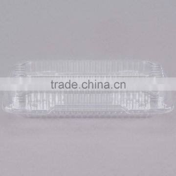 Duralock Clear Hinged Plastic Small Oblong Container, Clamshell Clear Take Out Food Box For Hotdog photo-3