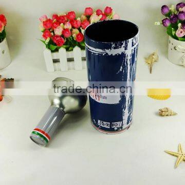 Recyclable Round Tall Alcohol Metal Tin Container photo-3