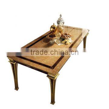 2016 NEW ITEM European Style Beige Color Solid Wood Dining Room Set/Italian Classic Inlay Dining Room Furniture (MOQ=1 SET) photo-3