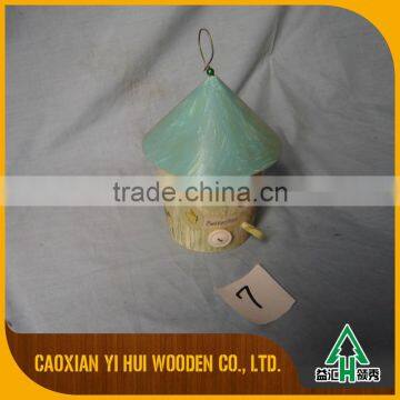 Colorized Dome Wooden Bird House Feeder photo-5