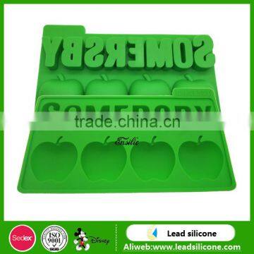 FDA Personalized Apple Shape Silicone Ice Cube Tray,Ice Cube Tray photo-2