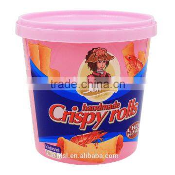 Cheap IML Logo Design Plastic Biscuit Box, Round Biscuit Container With Lid Packaging Suppliers photo-2