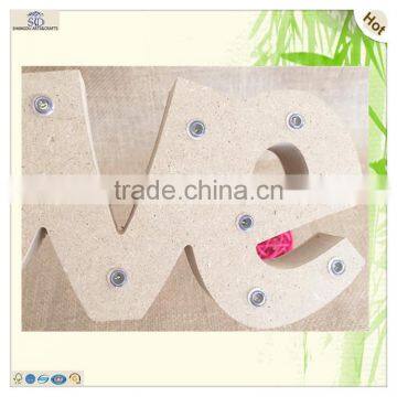 Supplie Gifts Tableware Letters Love Wooden Led Ornament