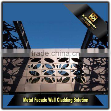 Engraved Laser Cutting Aluminum Perforated Facade Panel for Curtain Wall photo-5