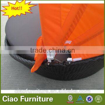 Cheap Rattan Furniture Round Sun Bed Cover photo-6
