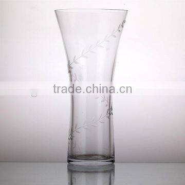 Tall Cube Glass Vase With Decorative Flowers photo-6
