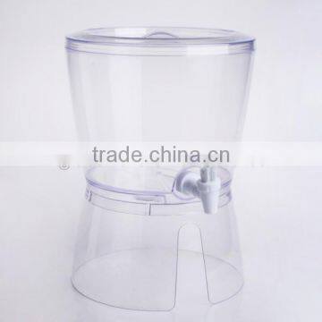 5.3L hot-sale clear plastic water dispenser,handmade transparency juice dispenser