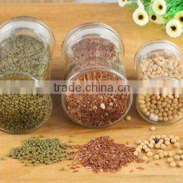 Set 3 Clear Cylinder Decorative Glass Storage Jars With Airtight Glass Lid photo-3