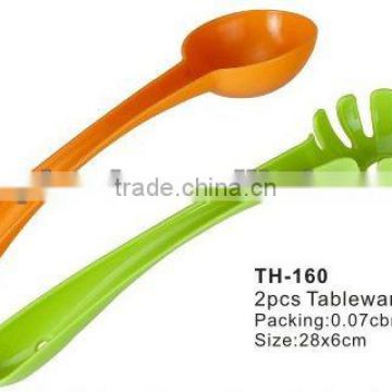 Plastic salad serving spoon set pasta server plastic salad spoon