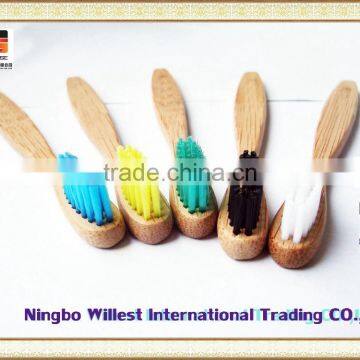 Natural bamboo toothbrush with customise color bristle