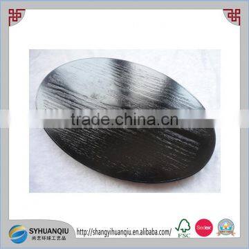 Handmade Painting Oval Shape Home Use Wooden Dinner Tray Plate Mat photo-2